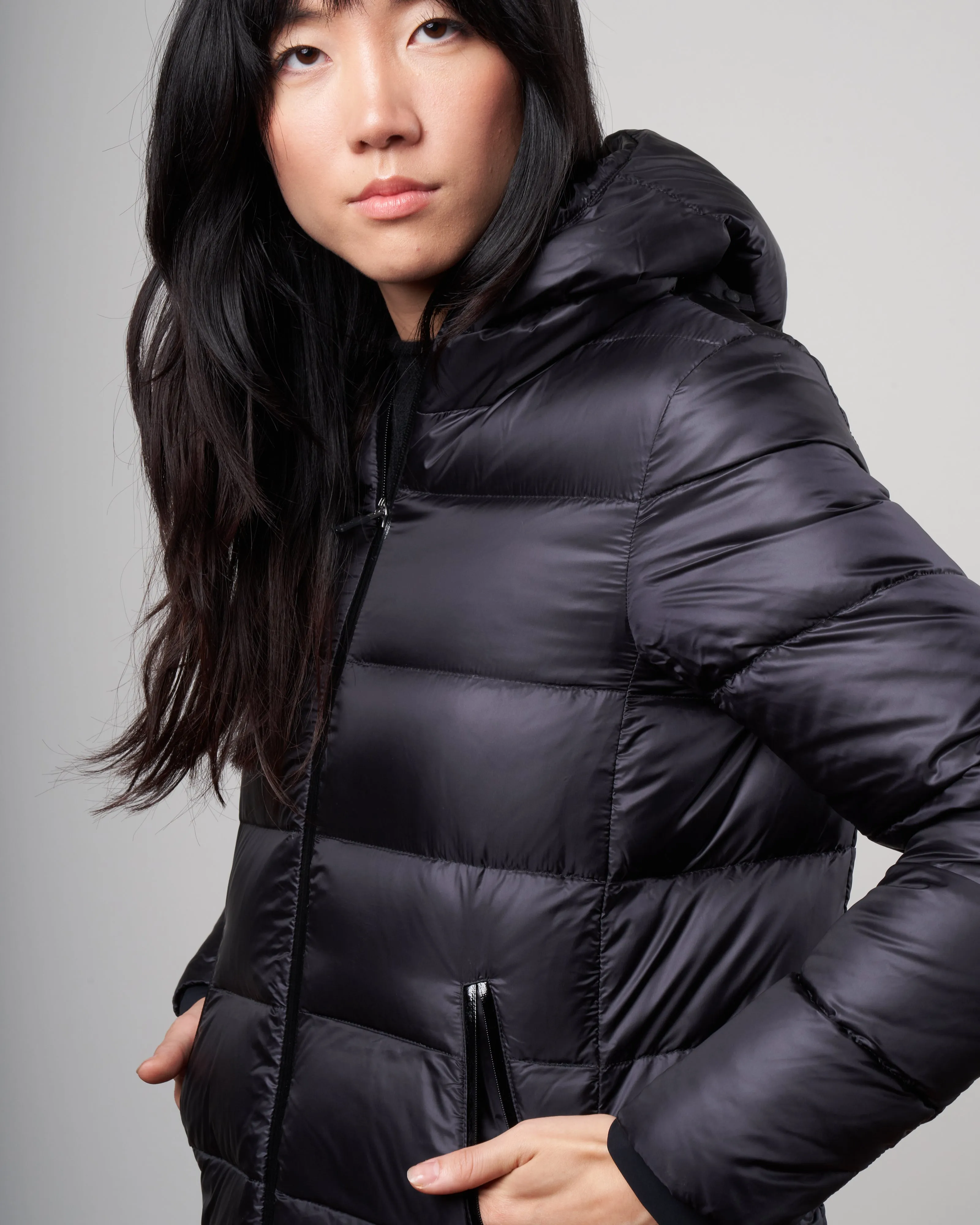 goretex® hooded 2-in-1 raincoat - nero 9300