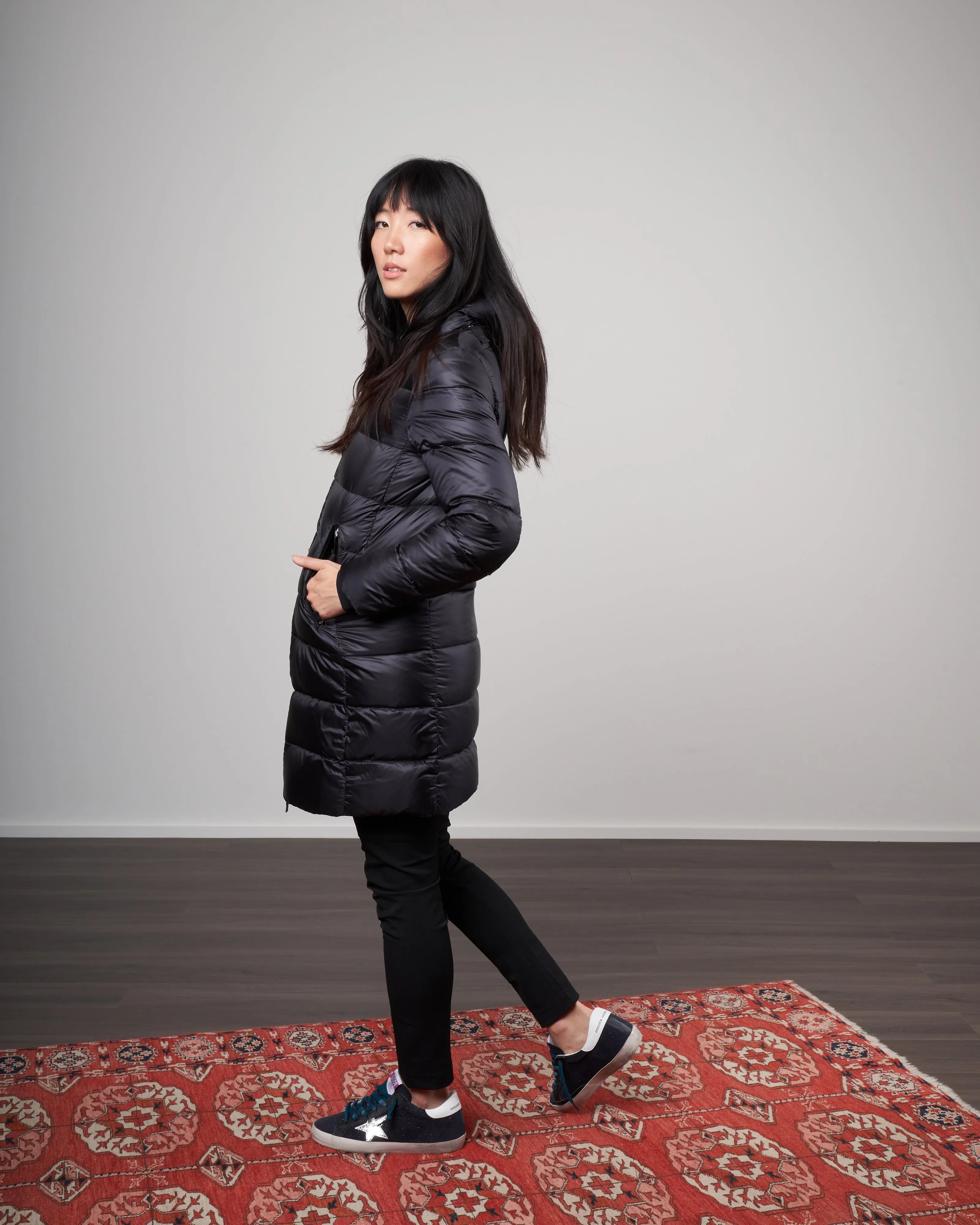 goretex® hooded 2-in-1 raincoat - nero 9300