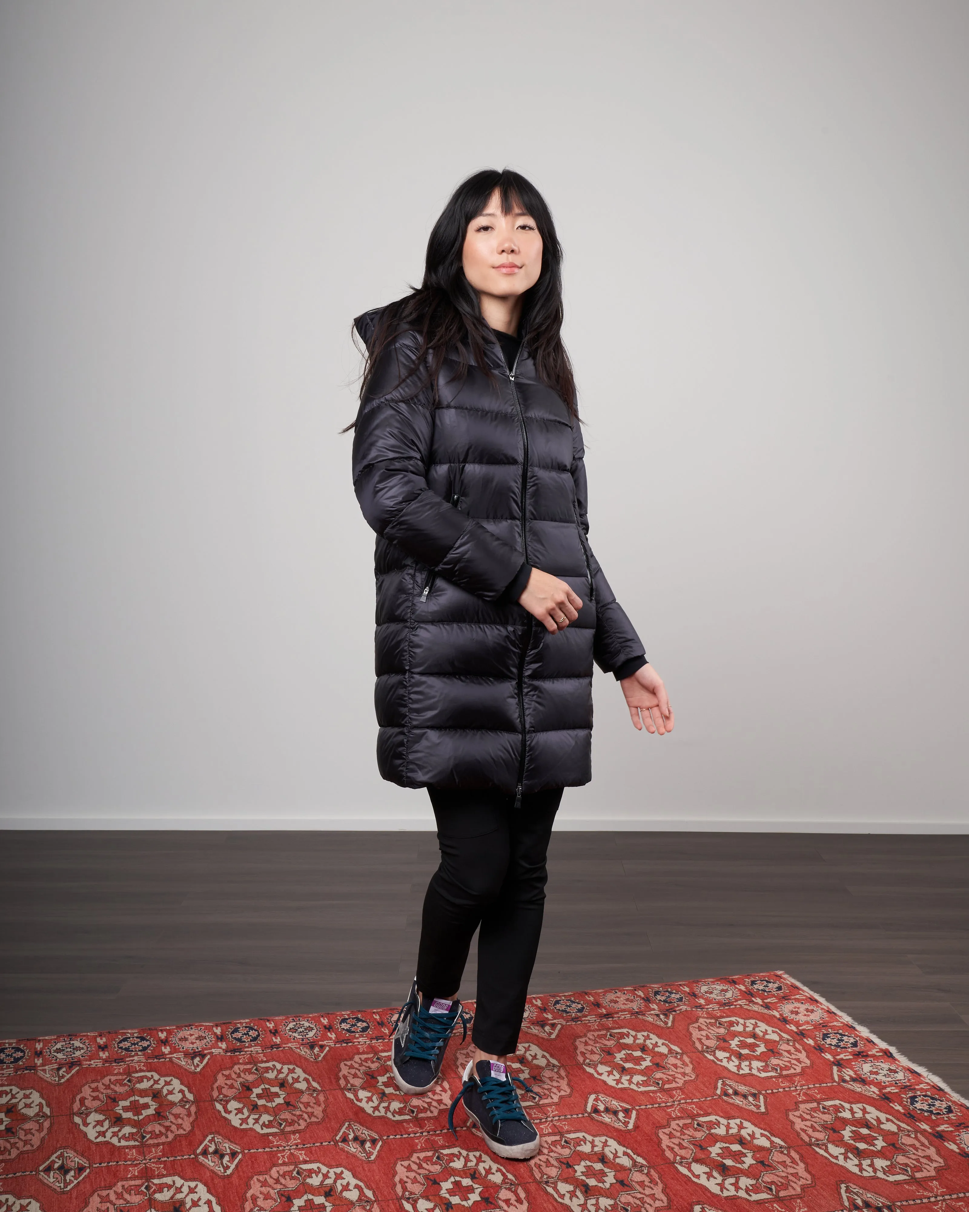 goretex® hooded 2-in-1 raincoat - nero 9300