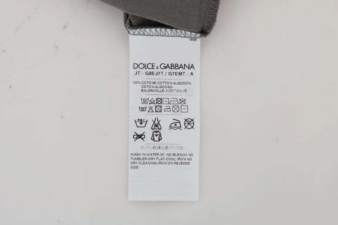 Gray Cotton 2015 Motive T-Shirt