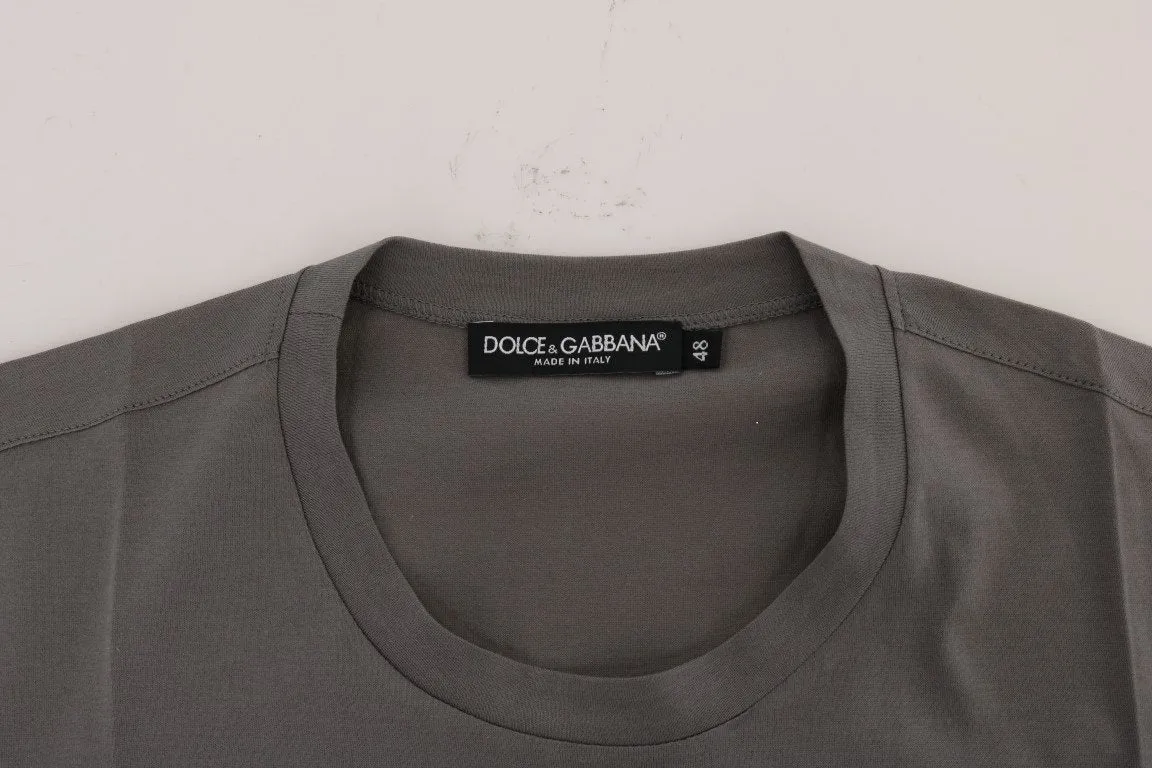 Gray Cotton 2015 Motive T-Shirt