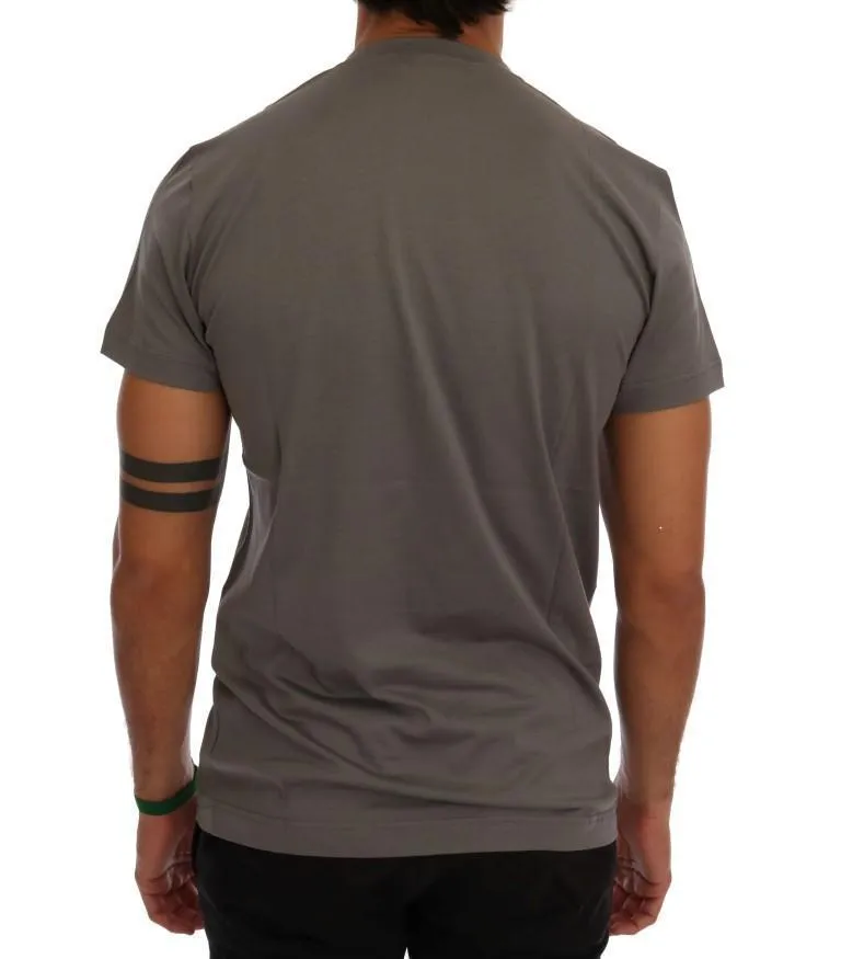 Gray Cotton 2015 Motive T-Shirt