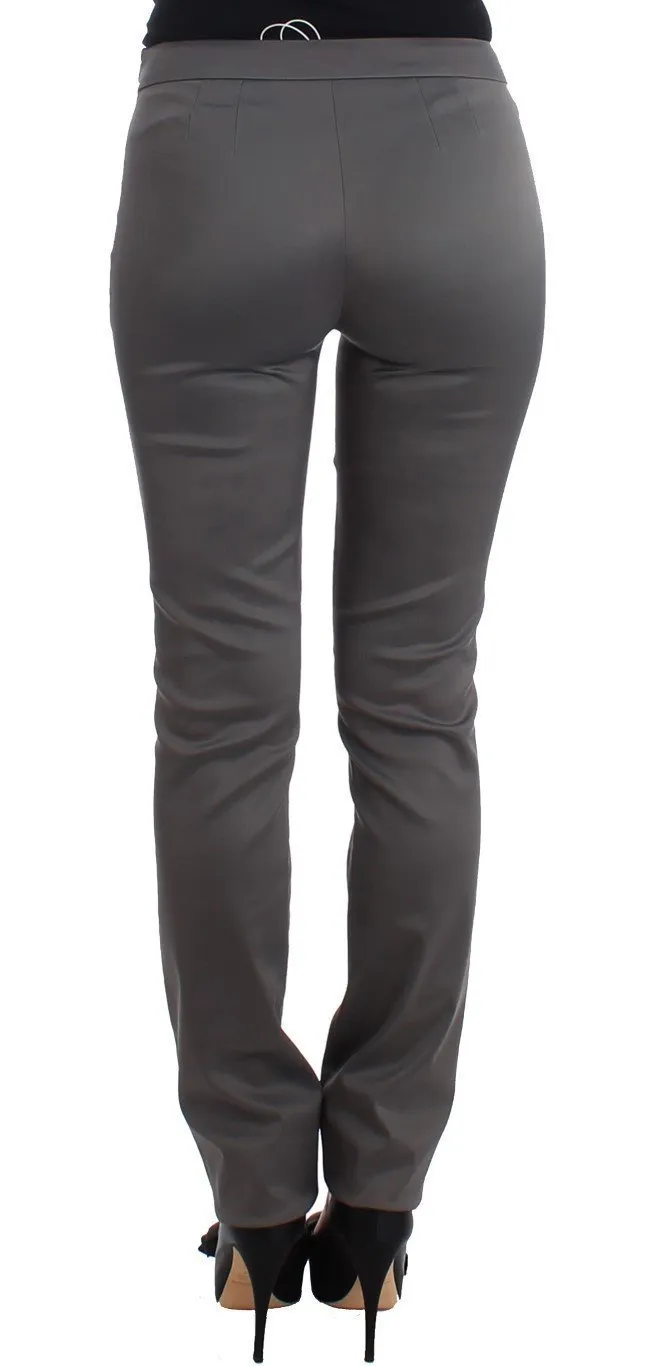 Gray slim fit pants