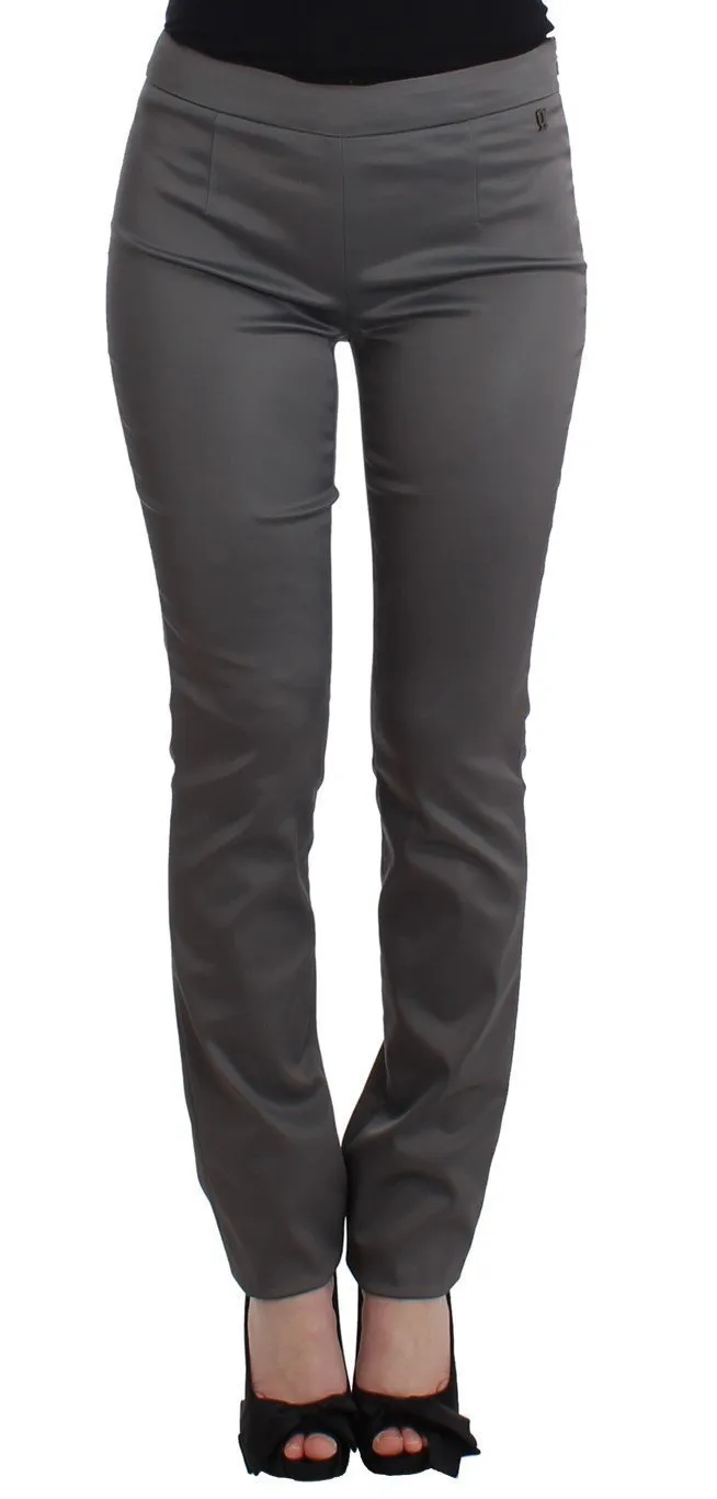 Gray slim fit pants