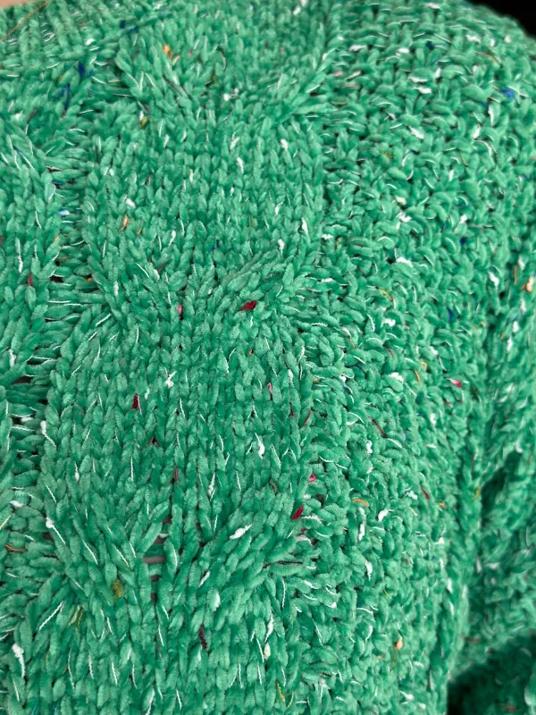 Green Cable Knit Sweater