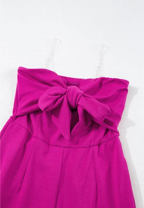 GYPSY - Tied Tube Top Wide Leg Jumpsuit