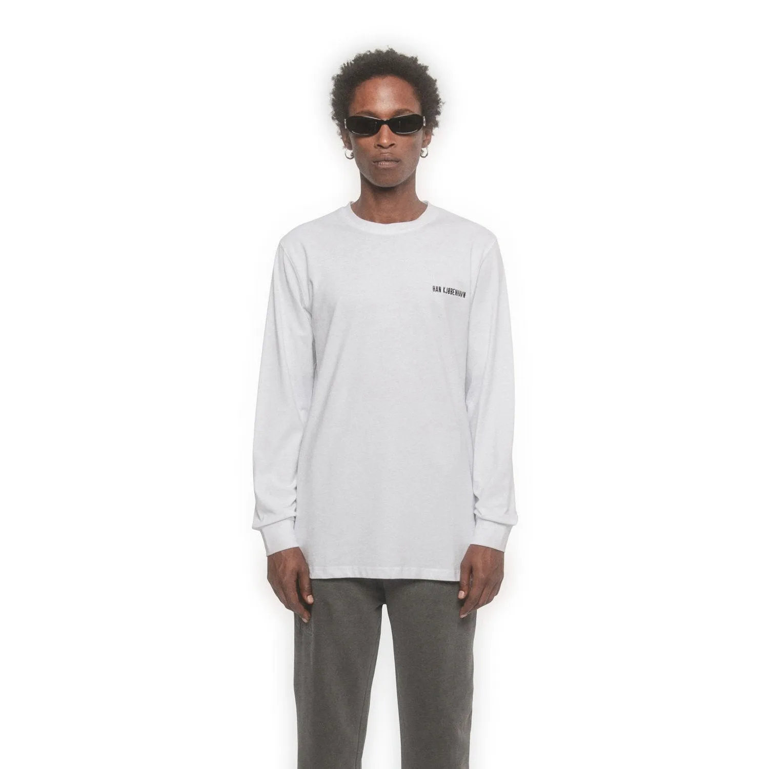 Han Kjøbenhavn Men Casual Tee Long Sleeve White 130113