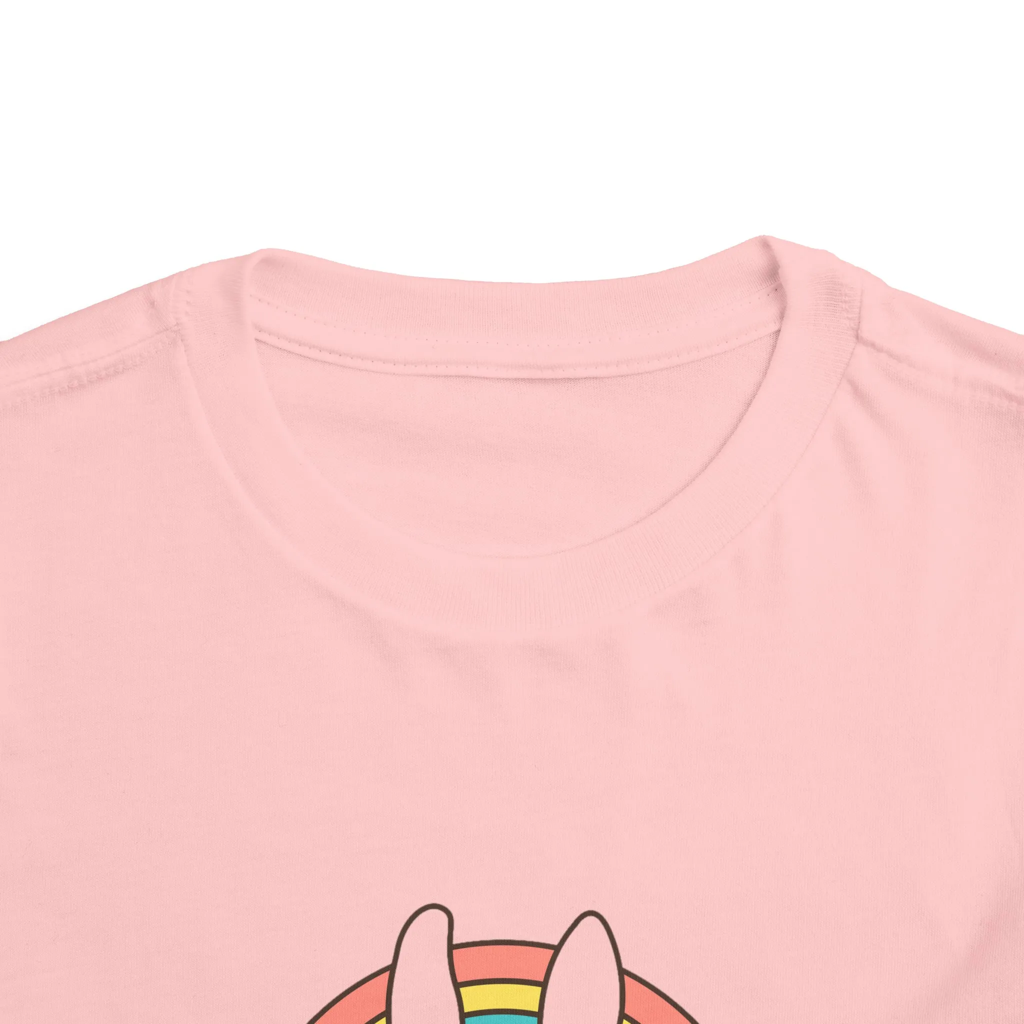 Happy Easter Rainbow Bunny - Toddler Short Sleeve Tee