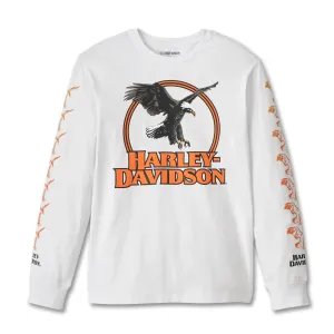 Harley-Davidson® Men's Rising Eagle Long Sleeve Tee - Bright White