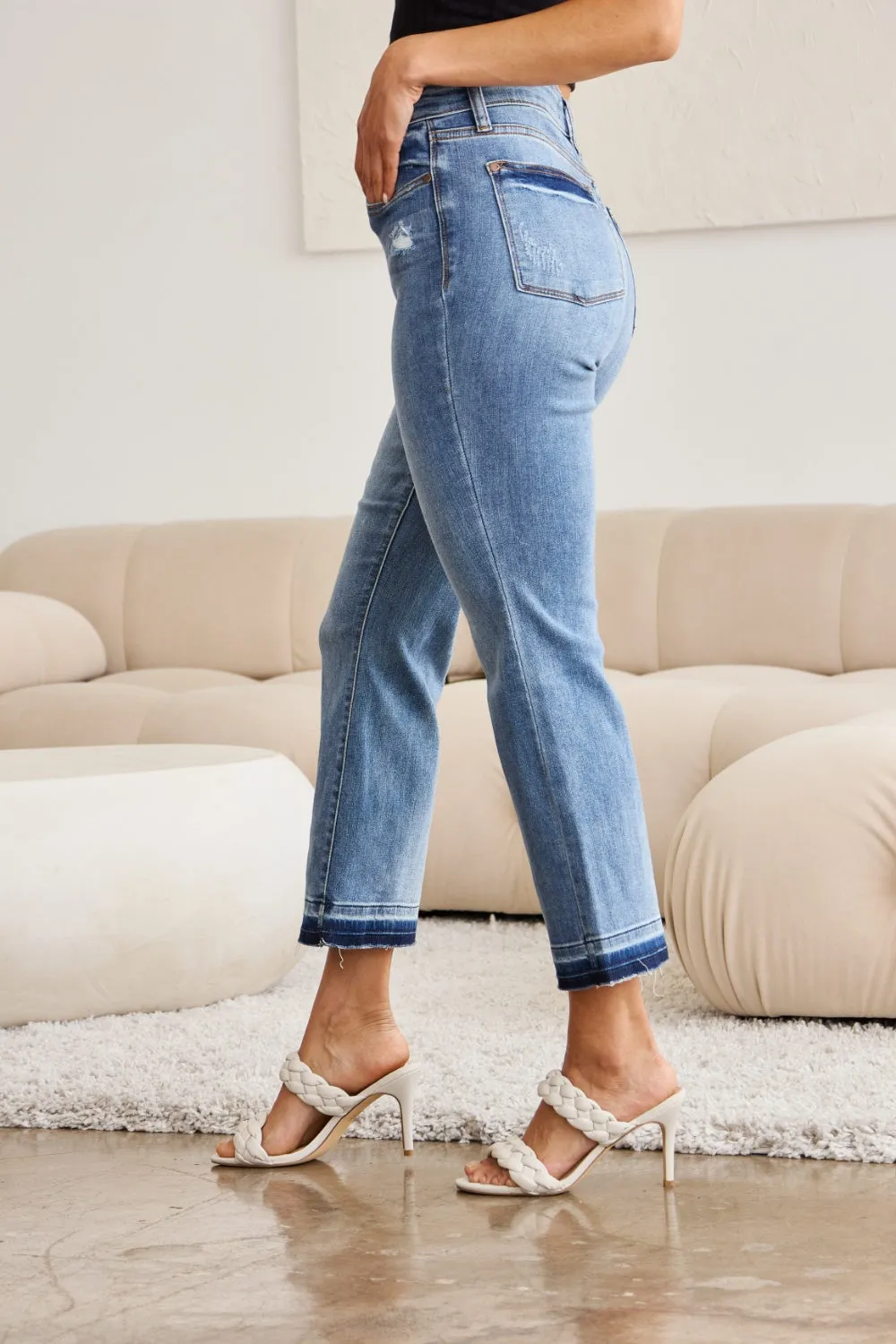 Hazel Blues® |  Judy Blue Release Hem Cropped Bootcut Jeans