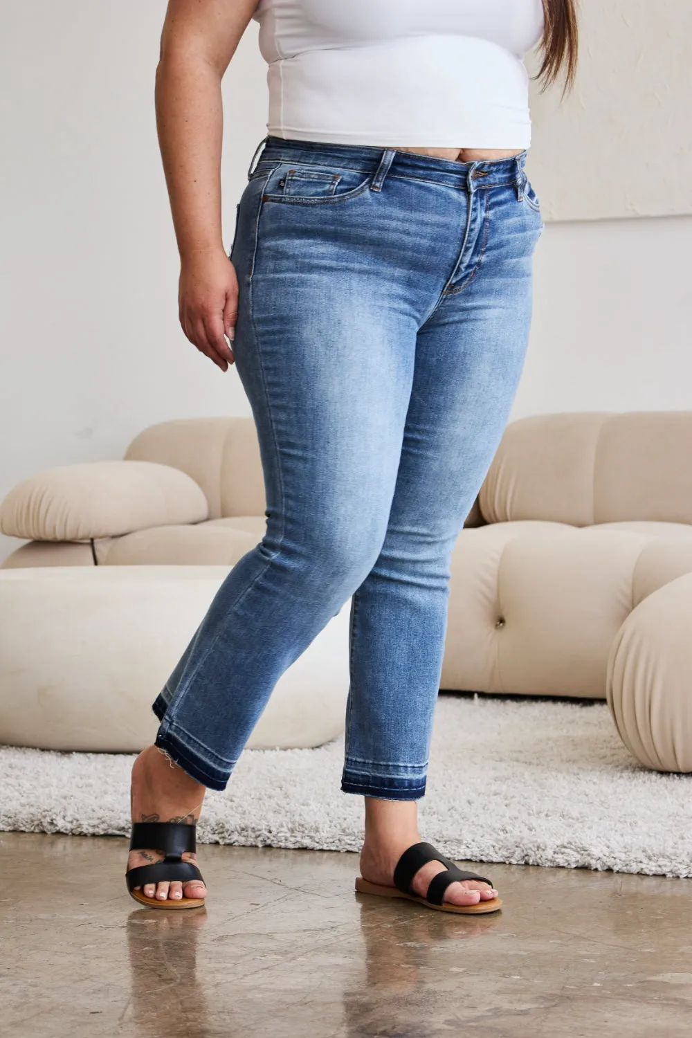 Hazel Blues® |  Judy Blue Release Hem Cropped Bootcut Jeans
