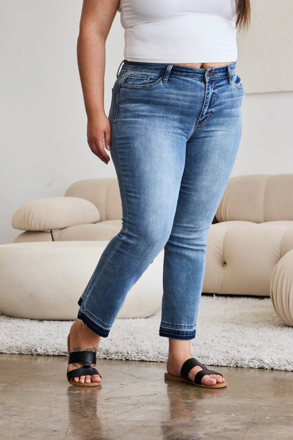 Hazel Blues® |  Judy Blue Release Hem Cropped Bootcut Jeans