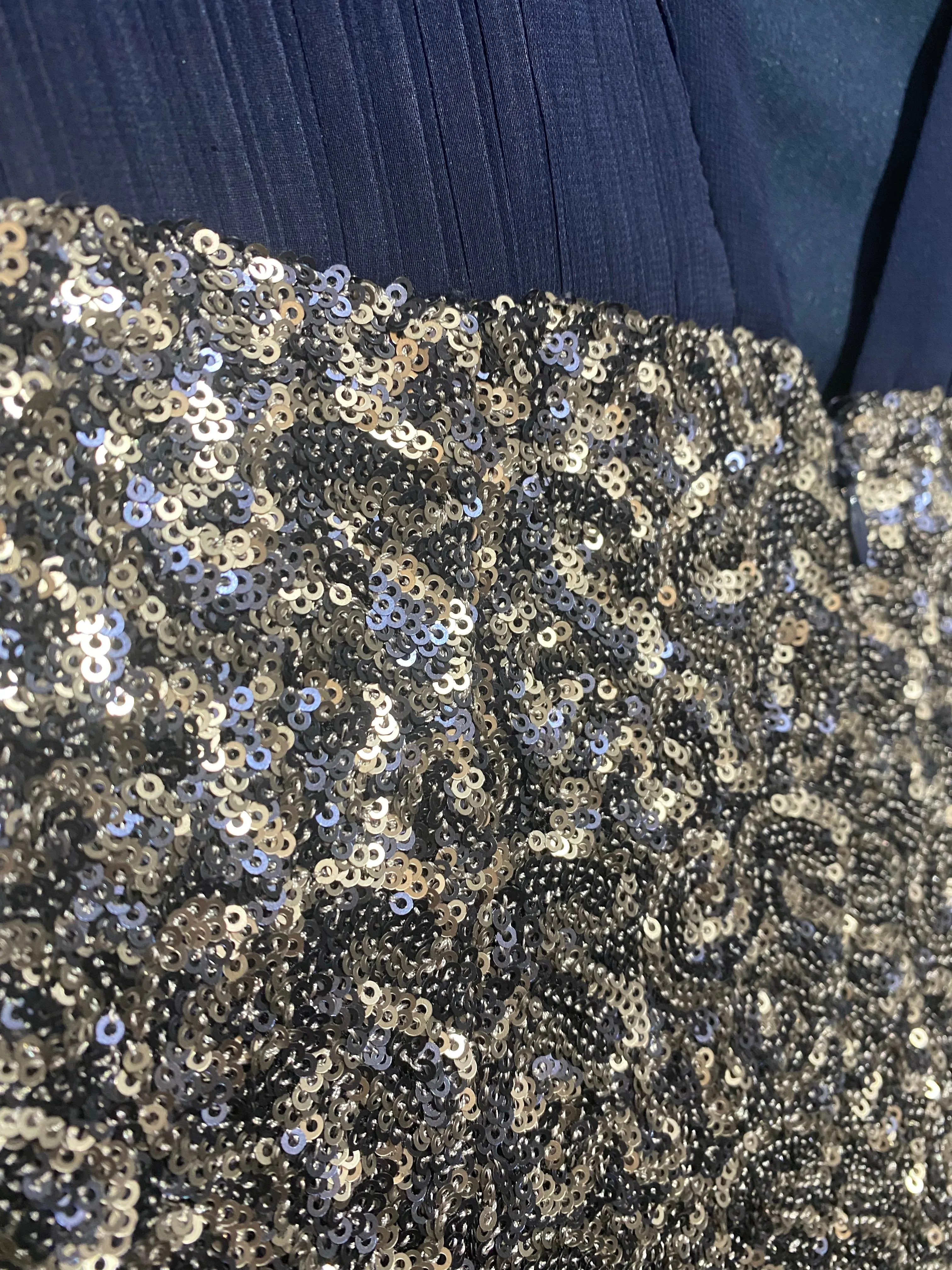 Heartloom Navy and White sequin Mini Dress