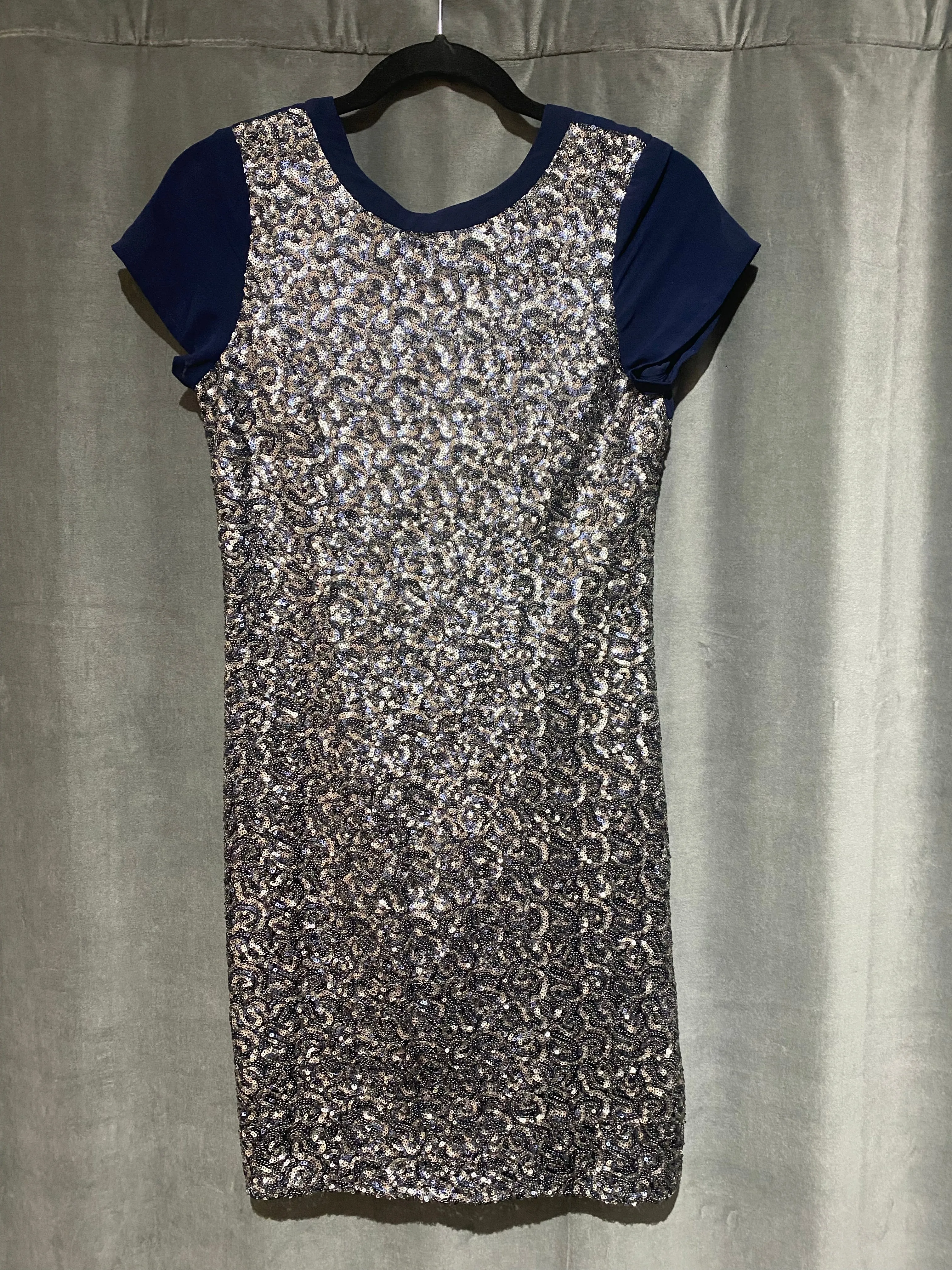 Heartloom Navy and White sequin Mini Dress