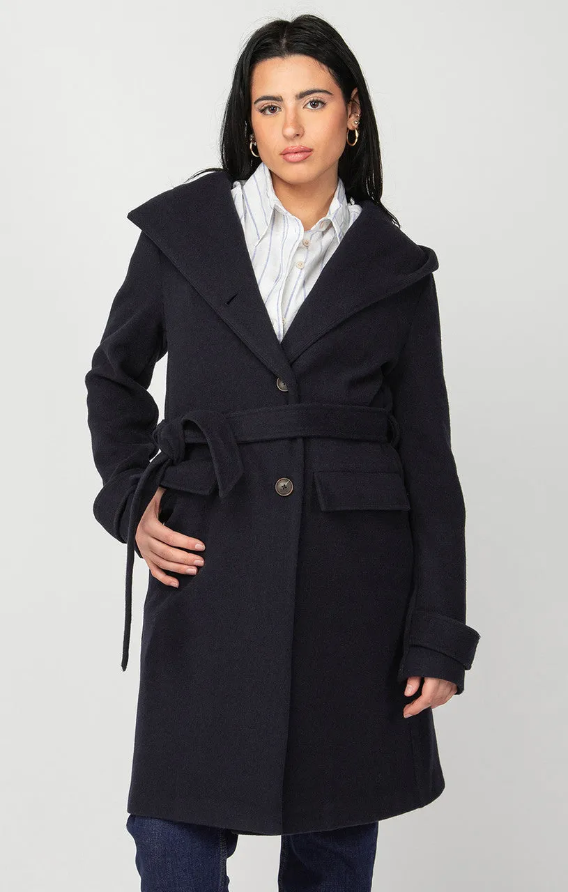 HOODED TRENCH COAT