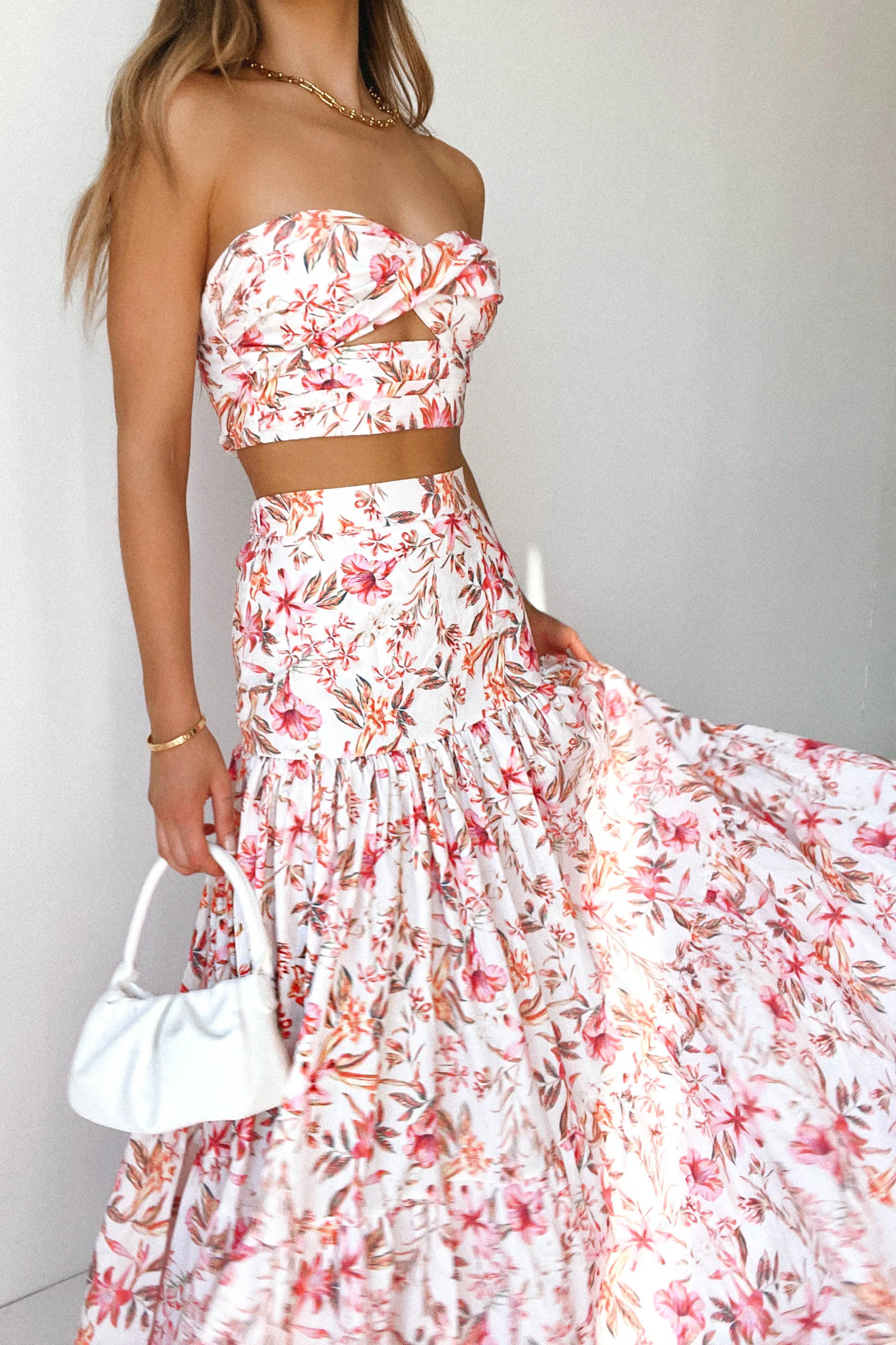 Hydra Skirt / White Floral