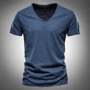 Indigo V-Neck T-Shirt