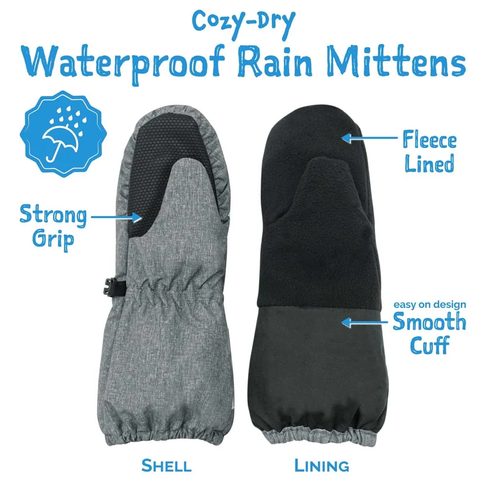 Jan & Jul Kids Rain Mittens - Black