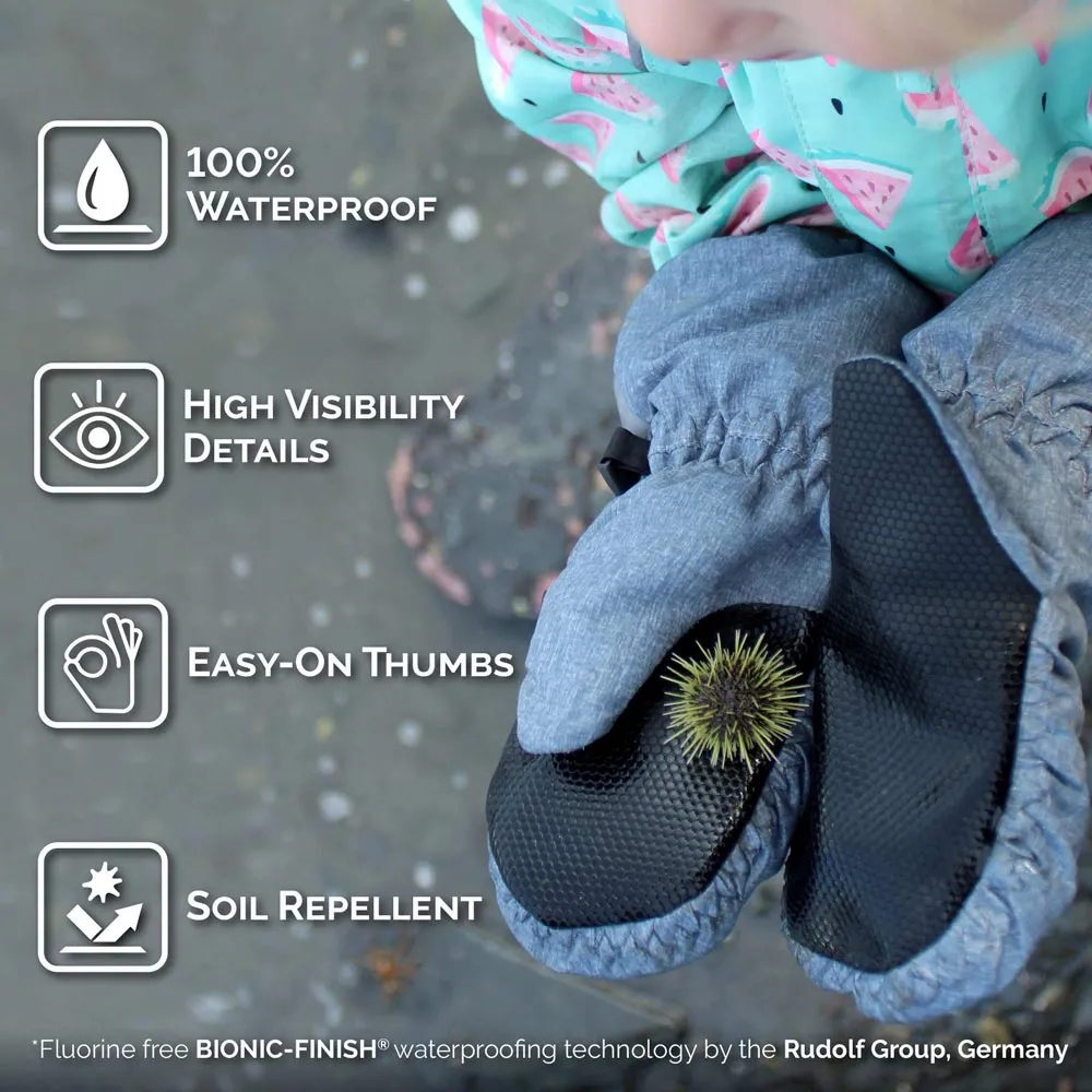 Jan & Jul Kids Rain Mittens - Black