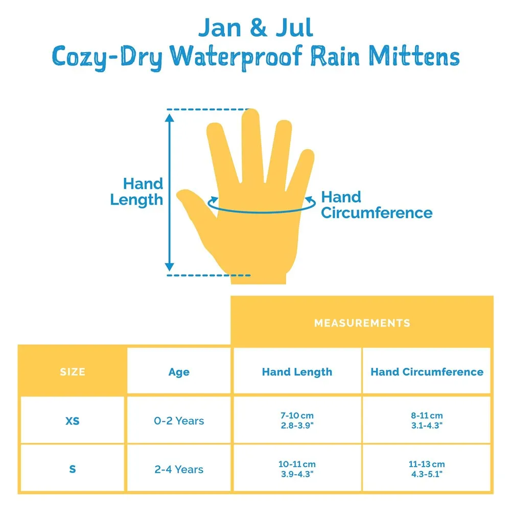 Jan & Jul Kids Rain Mittens - Black