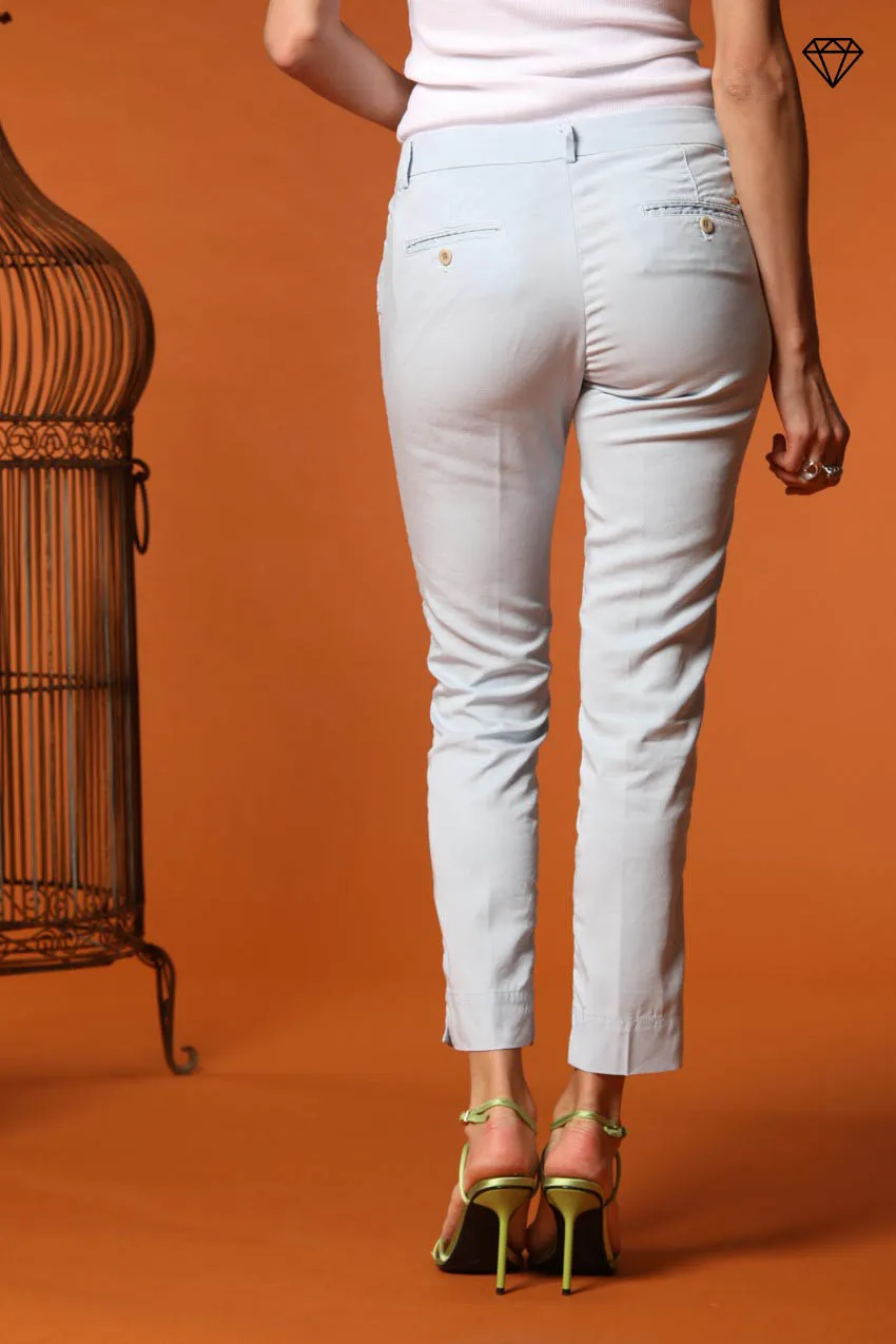 Jaqueline women's chino capri trousers in twill slim fit ①