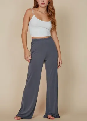 Jersey Wide Leg Elastic Waist Pants