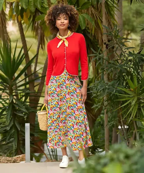 Joe Browns 18 Multi-Coloured Floral Fancy Printed Maxi Skirt - WS453A