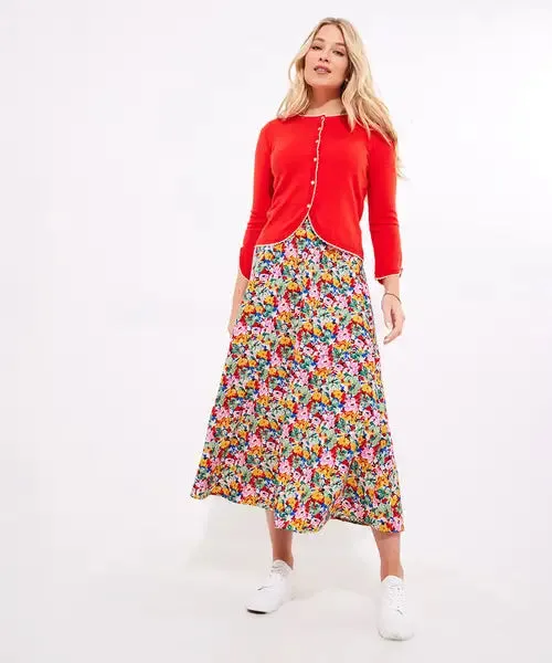 Joe Browns 18 Multi-Coloured Floral Fancy Printed Maxi Skirt - WS453A