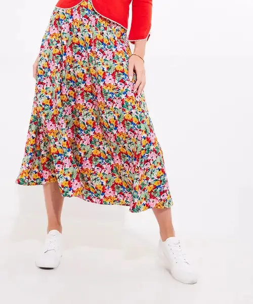 Joe Browns 18 Multi-Coloured Floral Fancy Printed Maxi Skirt - WS453A