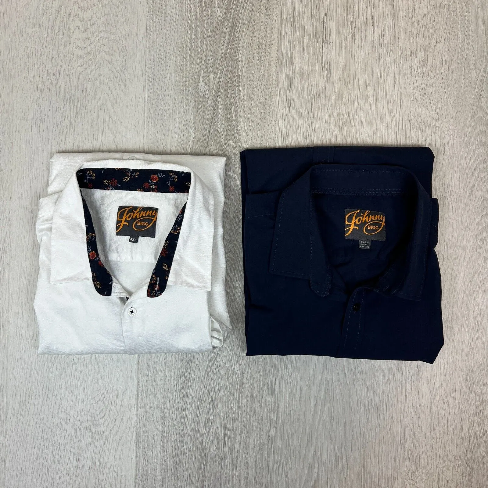 Johnny Bigg Mens Long Sleeve Button Up Shirt Size 4XL (2 Shirts)