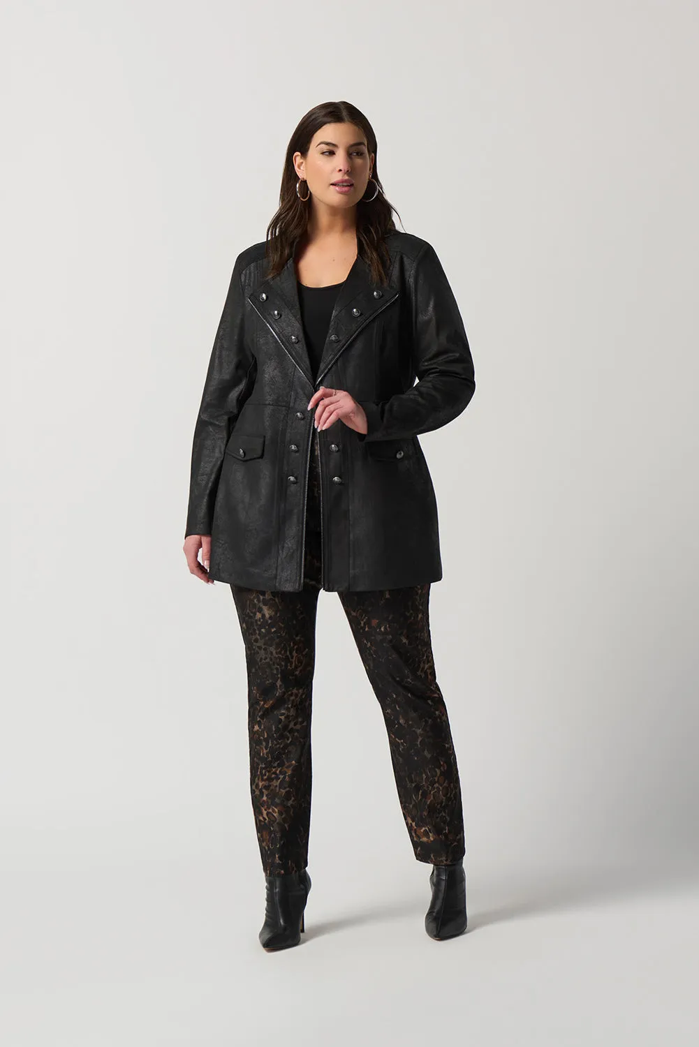 Joseph Ribkoff Animal Print Slim-Fit Jeans Jr233915