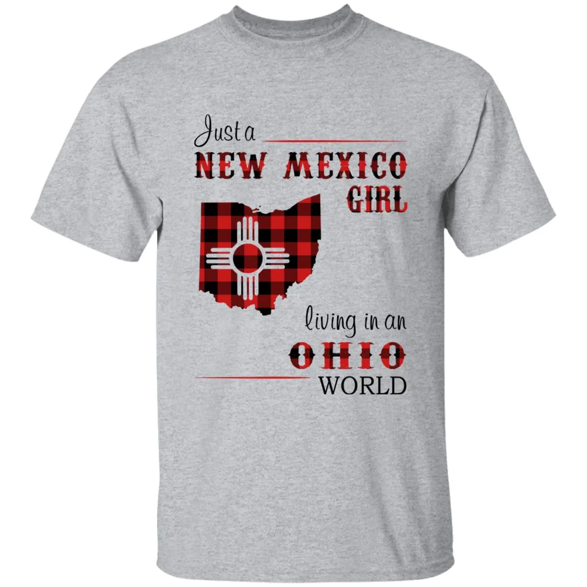 Just A New Mexico Girl Living In An Ohio World T-shirt