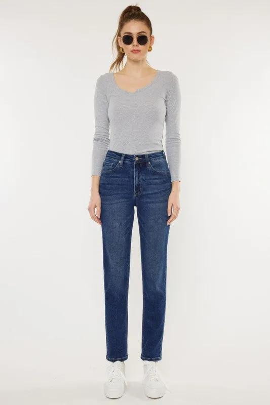 Kan Can High Rise Slim Straight Jeans