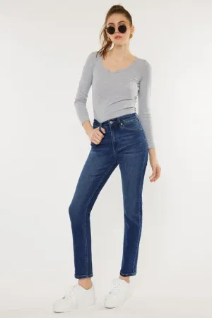 Kan Can High Rise Slim Straight Jeans