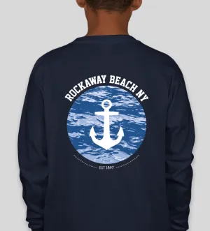 Kids EST 1897 Anchor Logo Long Sleeve Tee Navy