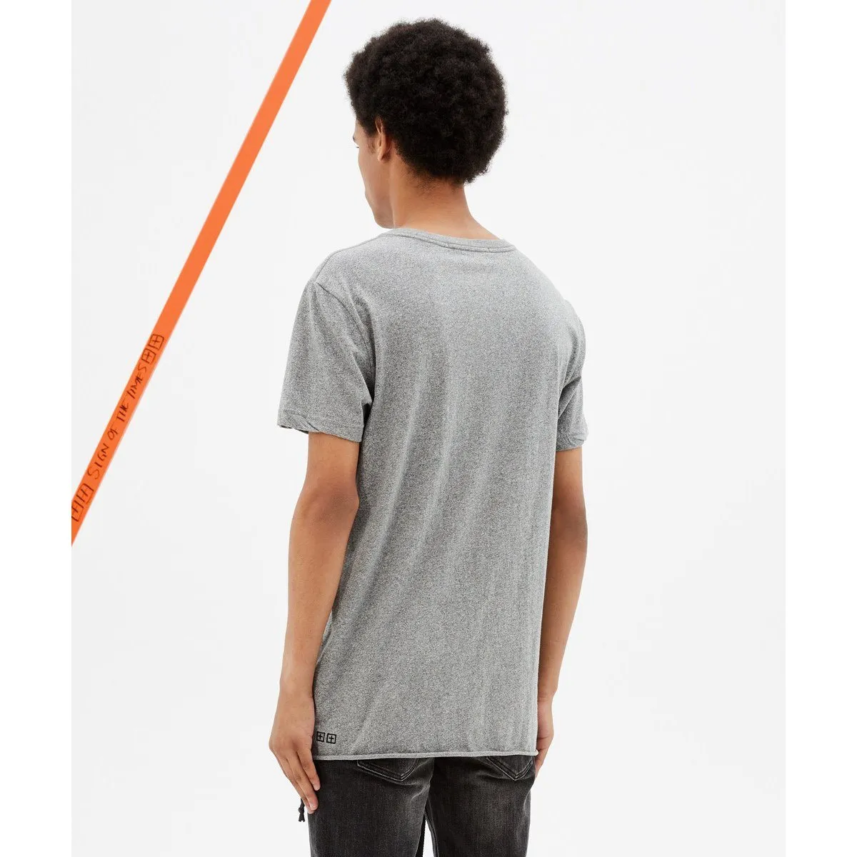 Ksubi Fancy Dollar SS Tee Grey Marl Men 42880-LGY