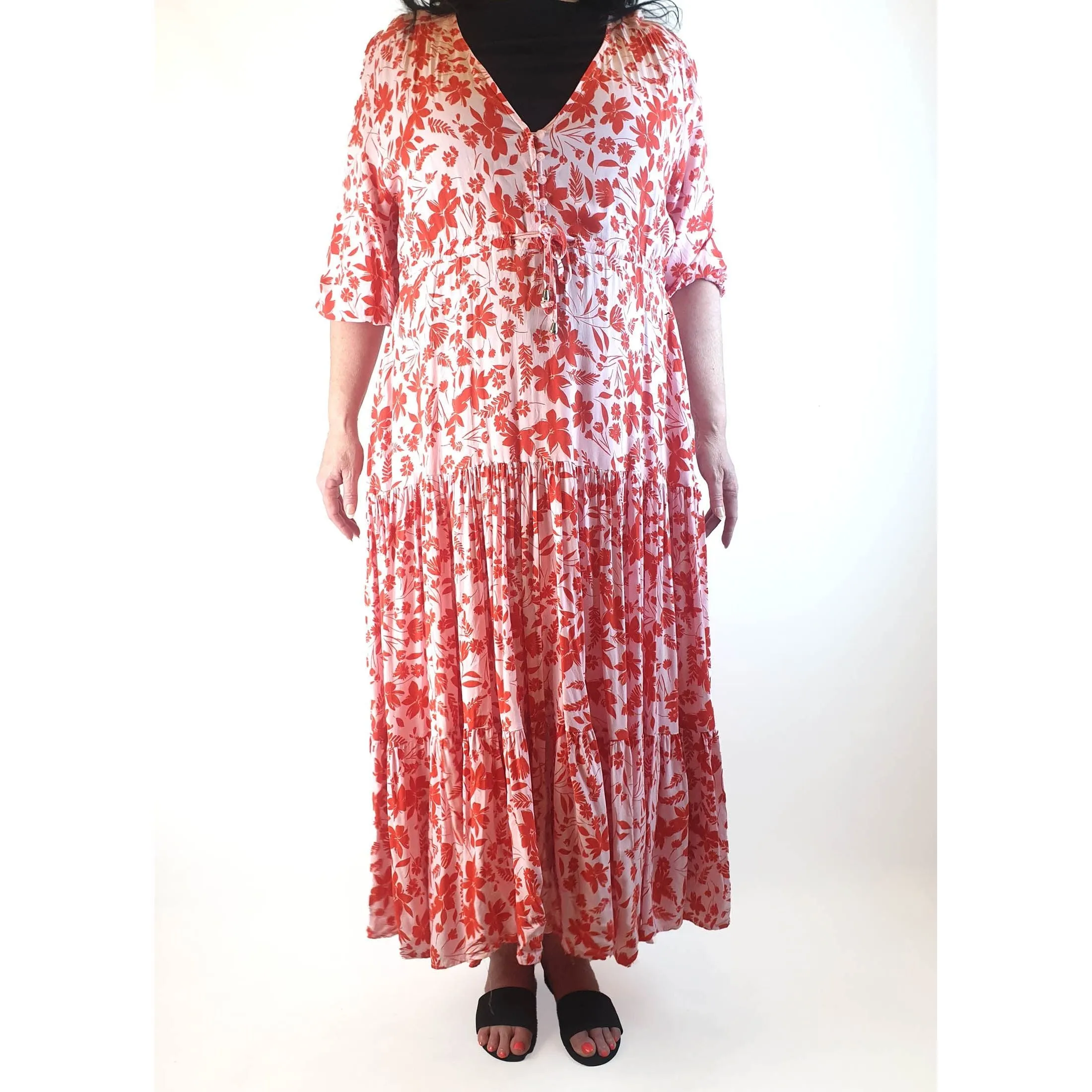 Label of Love pink print dress size 22