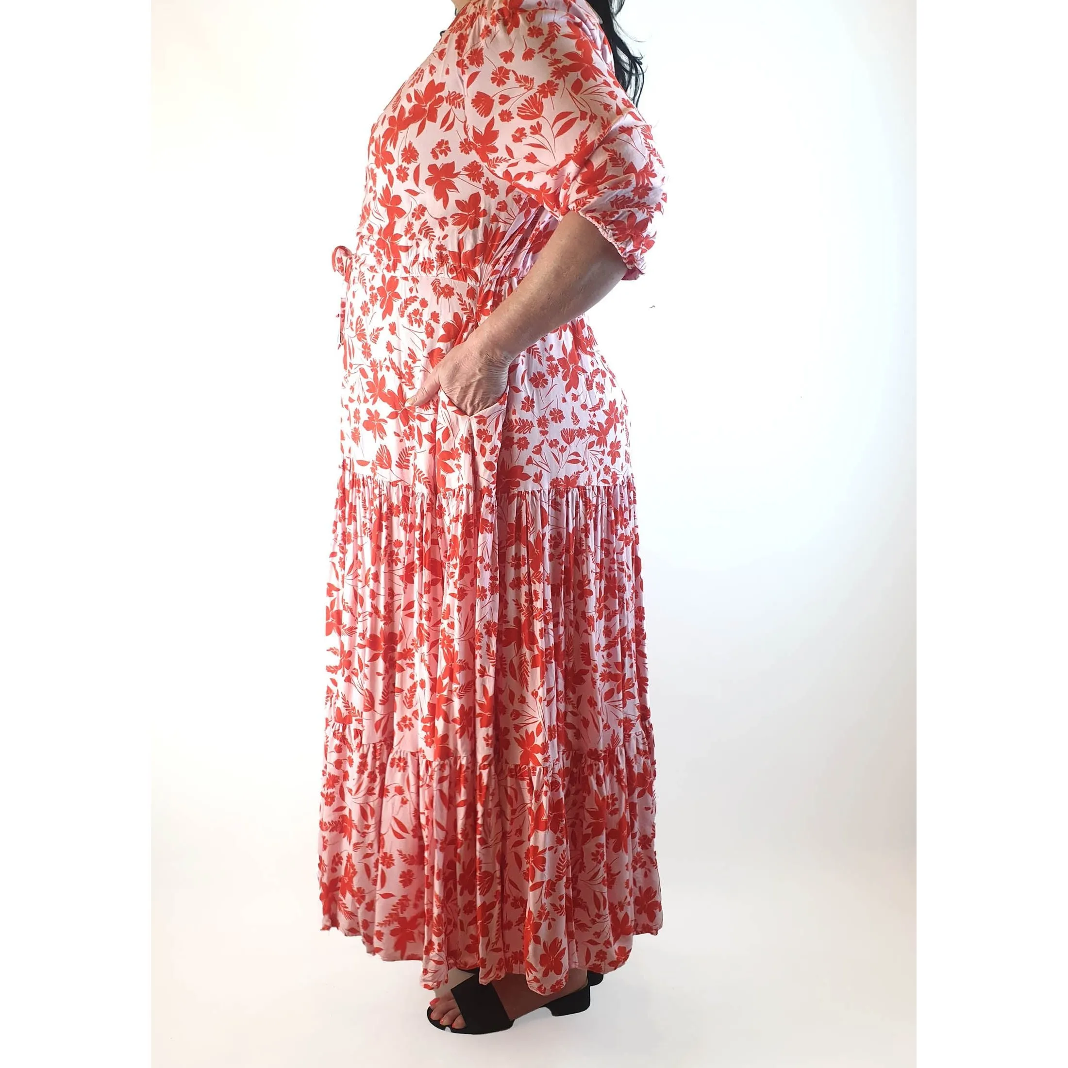 Label of Love pink print dress size 22