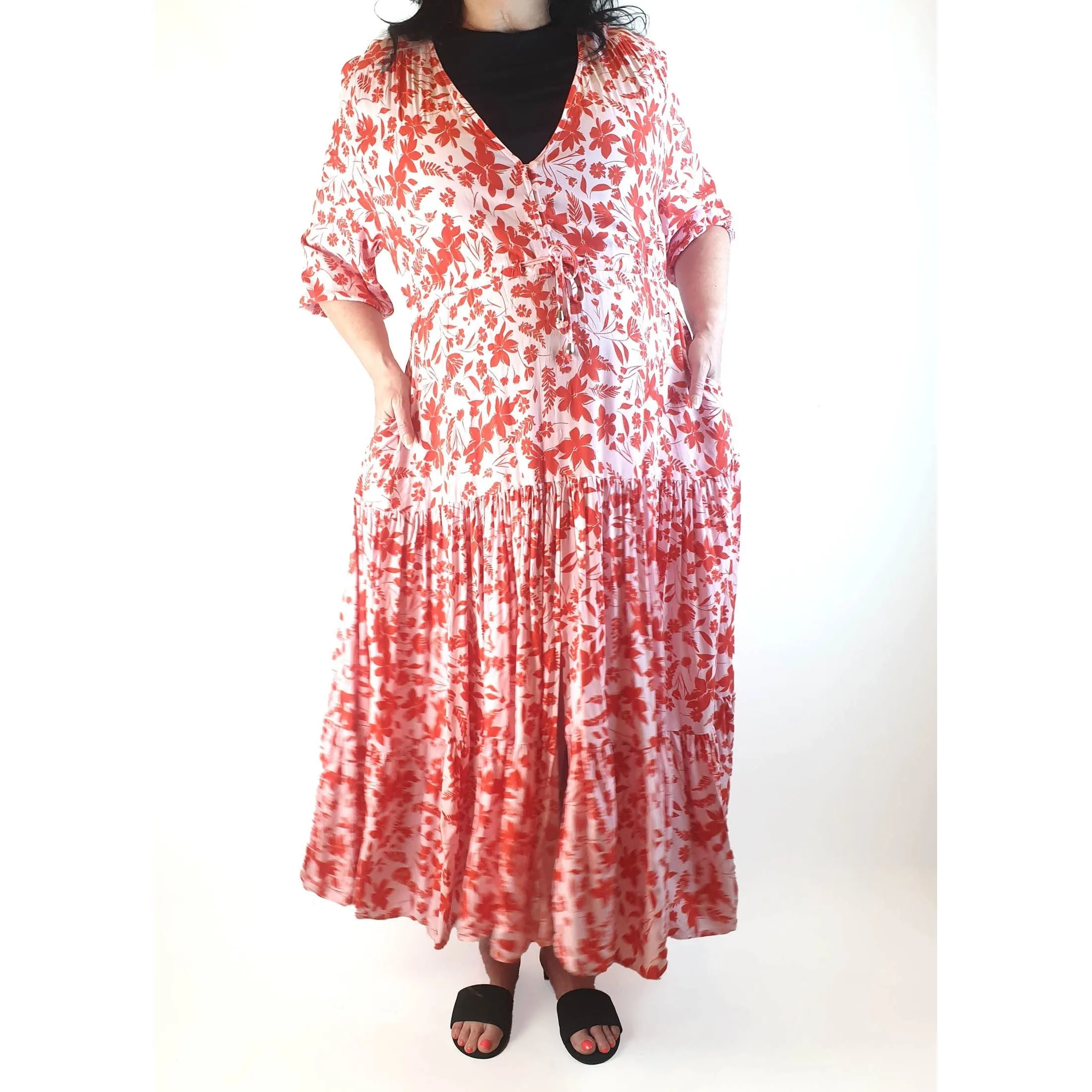Label of Love pink print dress size 22
