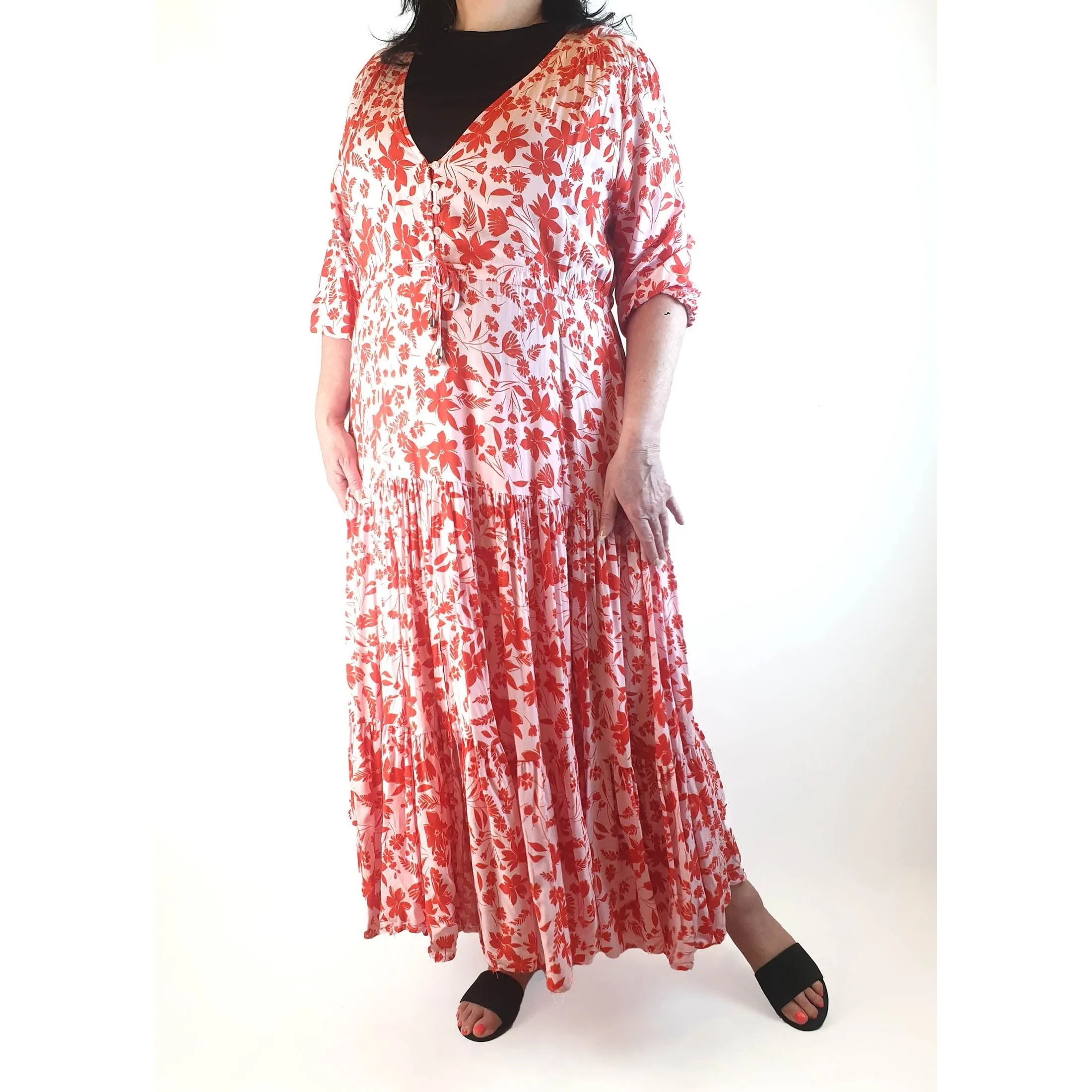 Label of Love pink print dress size 22