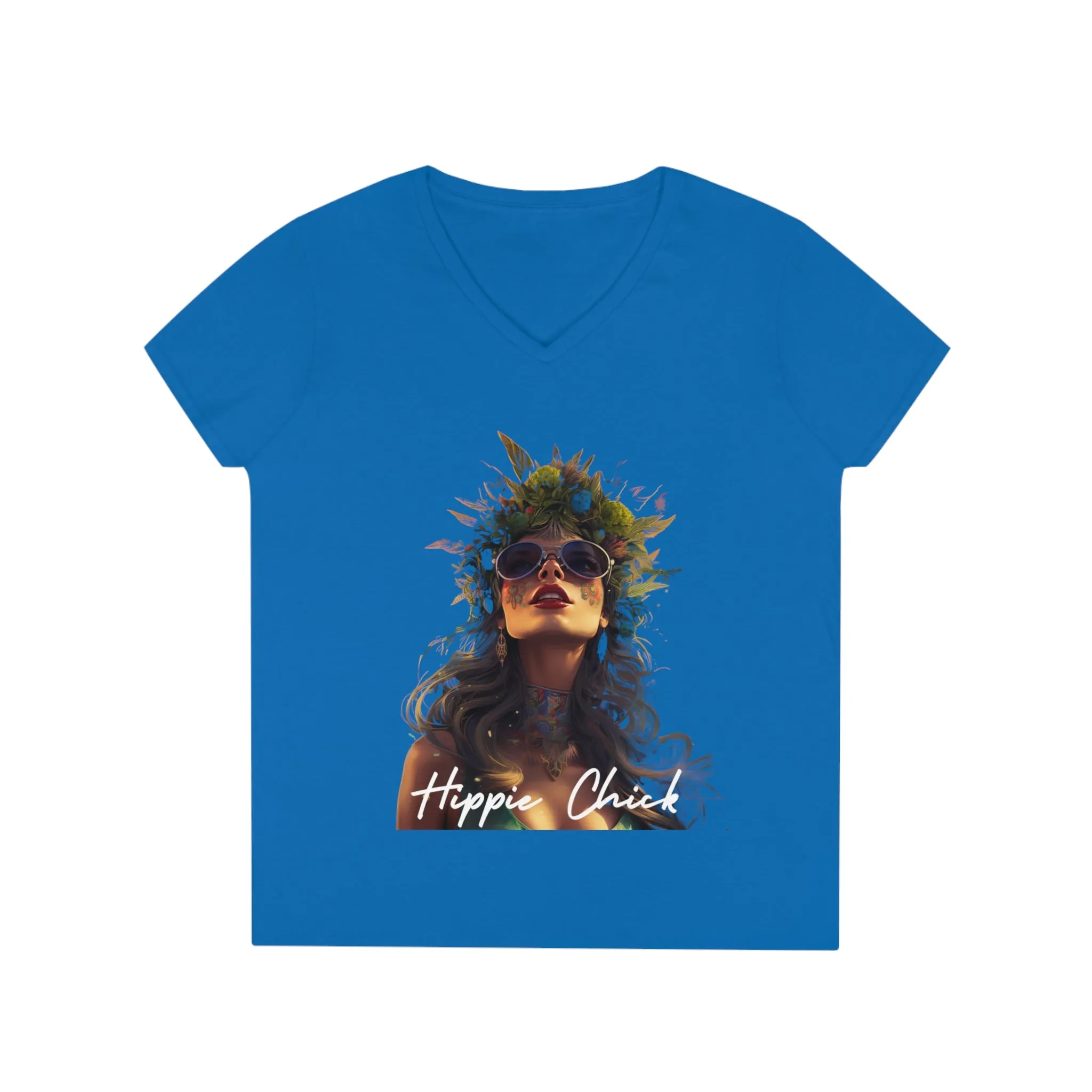 Ladies' V-Neck T-Shirt Hippie Chick