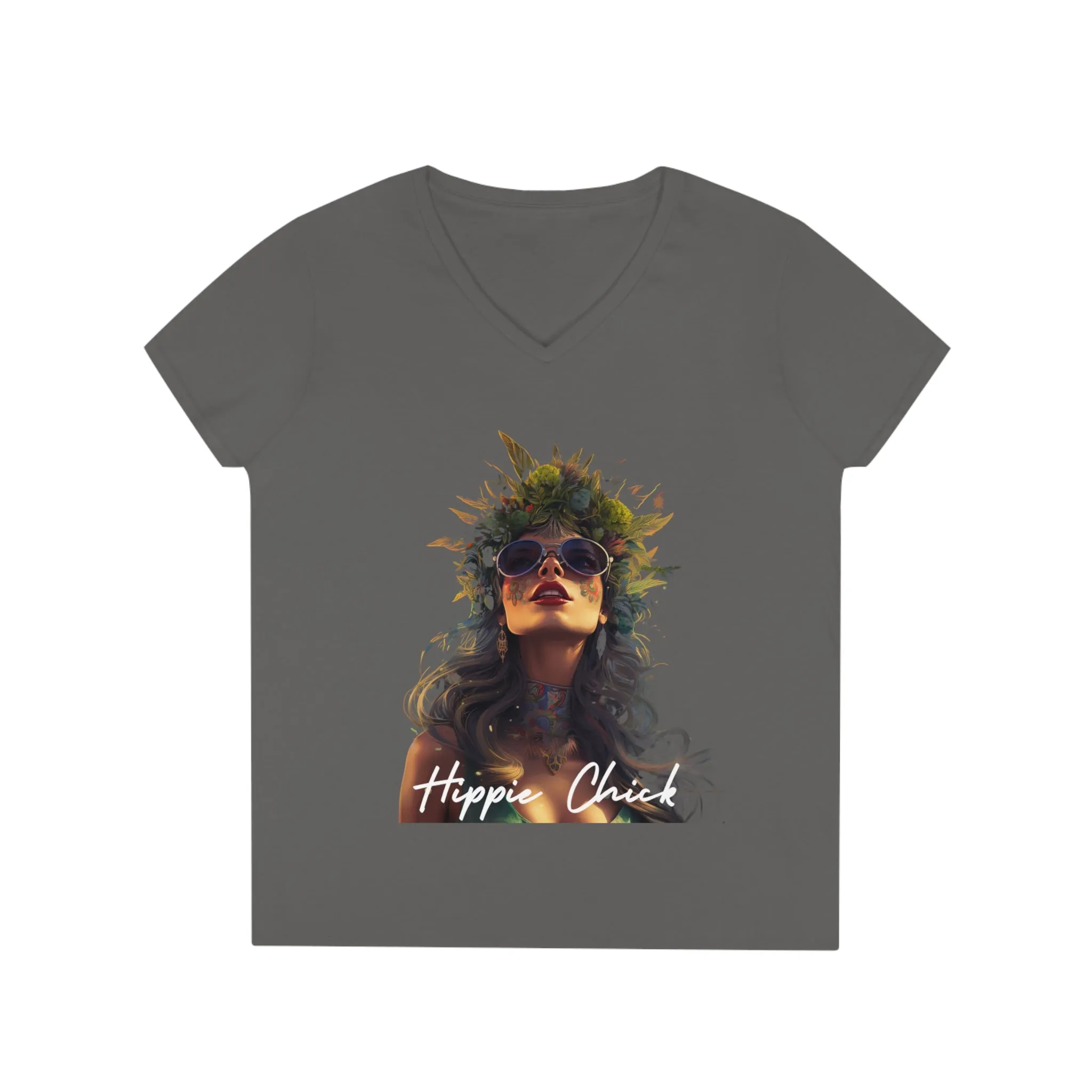 Ladies' V-Neck T-Shirt Hippie Chick
