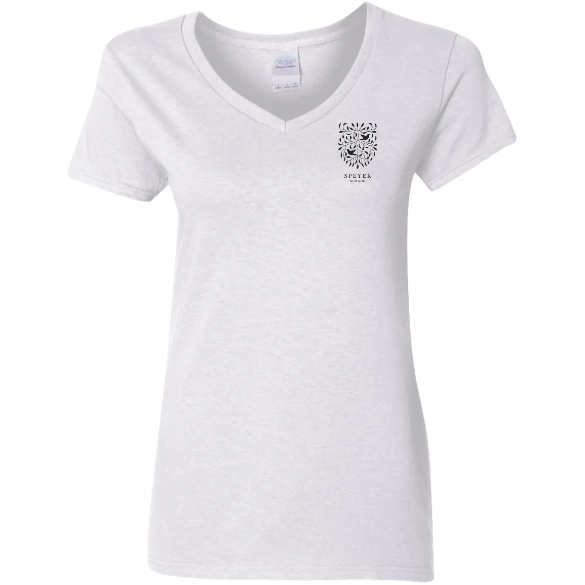 Ladies' V-Neck T-Shirt with Chess on Reverse