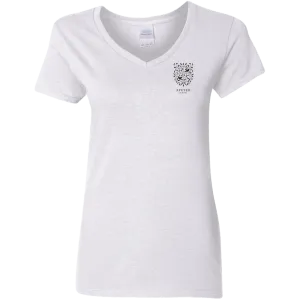 Ladies' V-Neck T-Shirt with Chess on Reverse