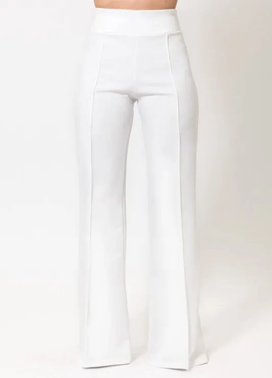 Le Beau Solid Wide Leg Pants