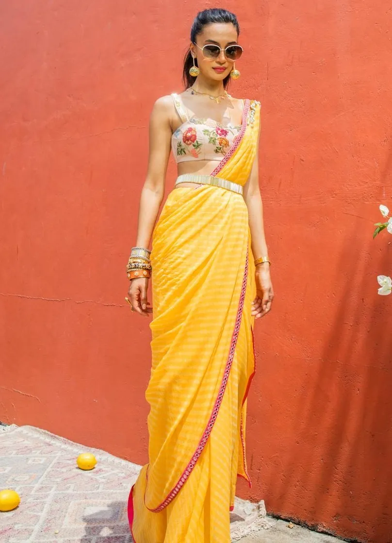 Lehariya And Pastels Saree