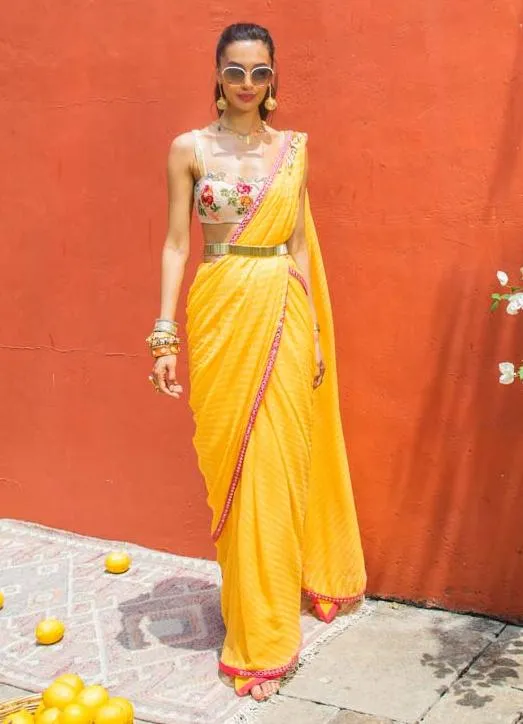 Lehariya And Pastels Saree