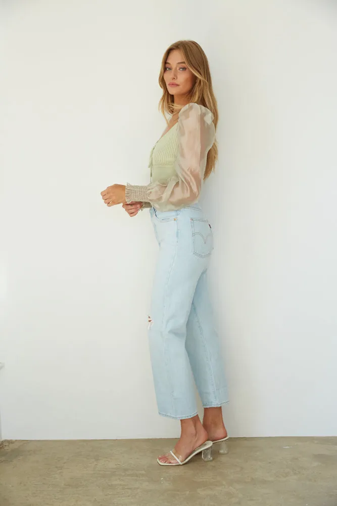 Levi's Ribcage Straight Ankle Jeans Ojai Up