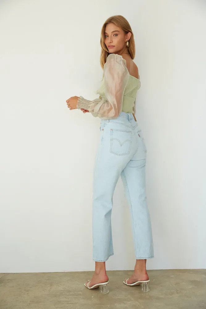 Levi's Ribcage Straight Ankle Jeans Ojai Up