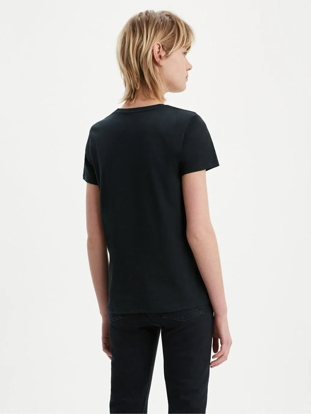 LEVI'S Women's Perfect T-Shirt Large Batwing Black